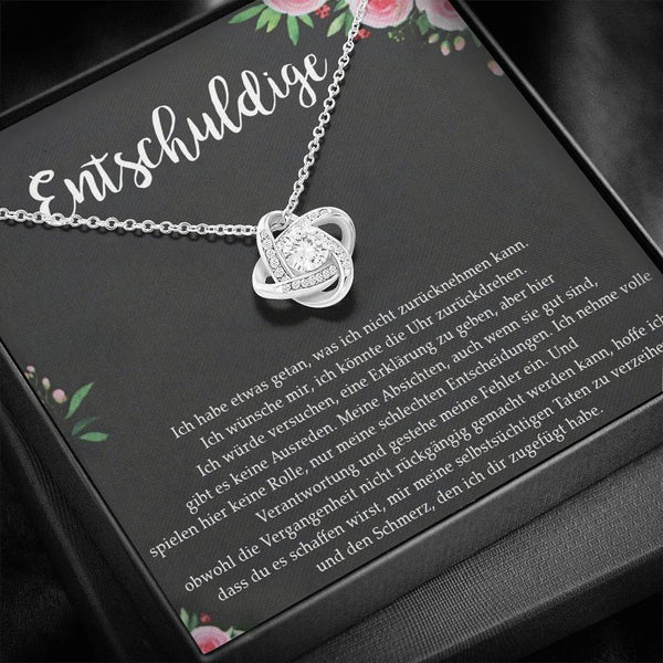 "Entschuldigung aus meinem Herzen" Halskette - Entschuldige